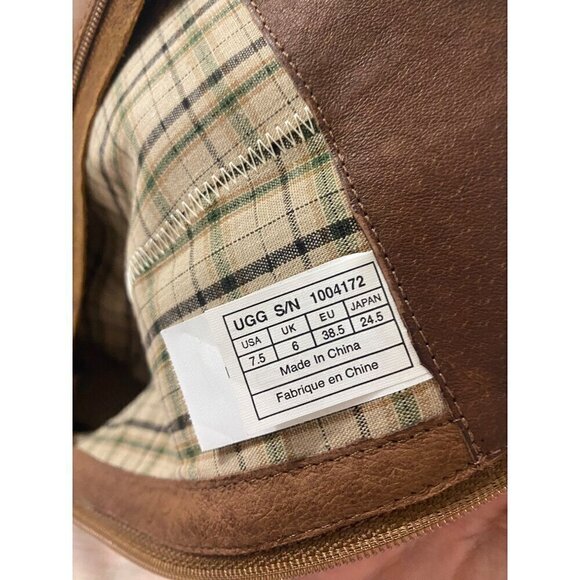 UGG Australia Women's Darcie Tall Riding Brown Distressed Boots - 7.5 - Picture 12 of 13